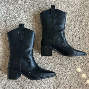 Black western boots